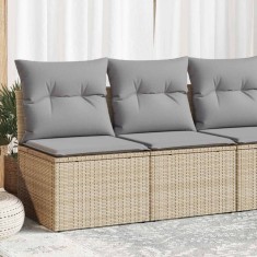 vidaXL Set canapele grădină cu perne 2 piese bej poliratan/lemn acacia 3325235