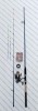 Set Pescuit Feeder Baracuda: Lanseta Robinhan Komodo 2.7m + Mulineta FL EFB4000, Fir 150m, 3 V&acirc;rfuri