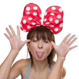 Bentita Minnie Mouse Deghizare Funda Rosie Buline Albe, Costume Petrecere Copii, Aniversare, Plastic/Poliester