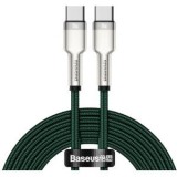 Cablu alimentare si date Baseus Cafule Metal, Fast Charging Data Cable pt. smartphone, USB Type-C la USB Type-C 100W, braided, 2m, verde