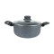 Cratita aluminiu cu doua manere si capac, Invelis granit, Inductie,&Oslash;22 cm
