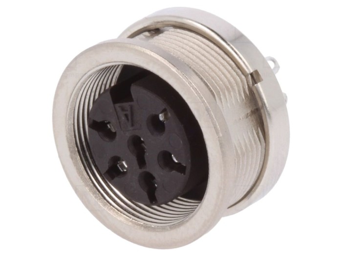 Conector M16 mamă 6 pini IP67