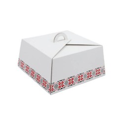 Set 25 Cutii pentru Tort CT5, 34x46x14.5 cm, Capacitate 5 Kg, Model Traditional, Culoare Alba, Ambalaje Patiserie, Ambalaj Patiserie, Cutii Albe Tort, foto