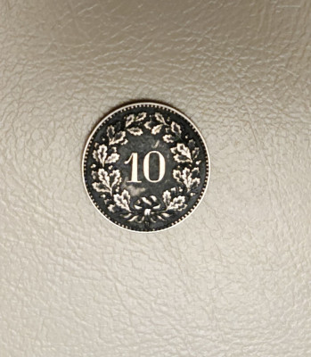 Elveția - 10 centimes/rappen (1915) monedă s154 foto