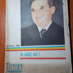 revista lumea 26 ianuarie 1983- ziua de nastere a lui ceausescu