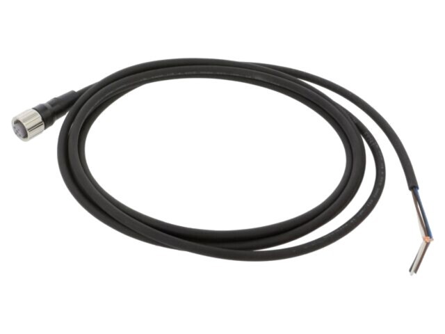 Cablu OMRON M12 4 pini drept 2m PUR pentru senzori și automatizări