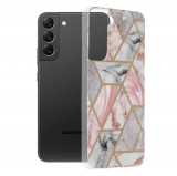 Cumpara ieftin Husa pentru Samsung Galaxy S22 Plus 5G, Techsuit Marble Series, Pink Hex