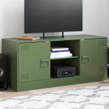 Cumpara ieftin Comodă TV, verde măsliniu, 99x39x44 cm, oțel