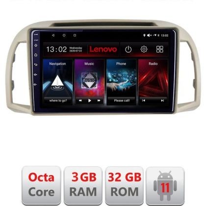 Navigatie Nissan Micra 2002-2010 Android radio gps internet Octa Core 3+32 KIT-micra2003+EDT-E509 LENOVO LITE CarStore Technology