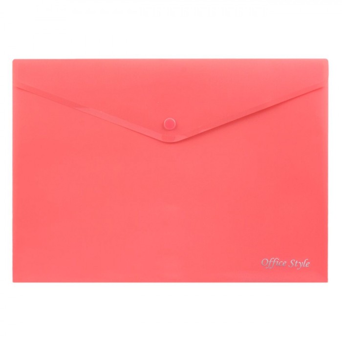 Mapă Documente Office Style, Capsă, Culoare Corai, Dimensiuni 33x24cm, Plastic