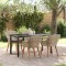 vidaXL Set de dining Gri deschis Rattan poli 3261715