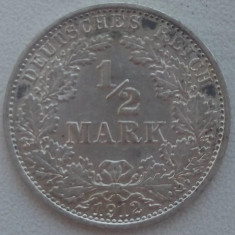 Moneda Germania - 1/2 Mark 1912 - A - Argint