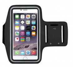 Suport tip Armband pentru iPhone 6, 7 si 8 de 4.7 inch, prindere de mana, negru foto