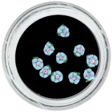 Decorațiuni unghii - flori acrilice, albastru deschis, INGINAILS