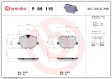 BREMBO P 06 116 PRIME LINE set placute frana disc