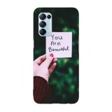 Husa compatibila cu Oppo Find X3 Lite model You are beautiful, Silicon, TPU, Viceversa, Transparent, Carcasa
