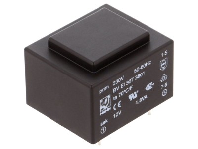 Transformator PCB 1,8VA 230V 12V foto