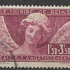 C2723 - Franta 1930 - Timbru ajutor (Sourire de Reims)stampilat