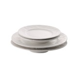 Cumpara ieftin Set 6 farfurii pentru desert din ceramica alba, finisaj mat, 20,5 cm