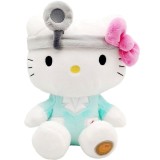 Jucarie de plus, Eco Hello Kitty Turcoaz 27cm cu Punguta de cadou