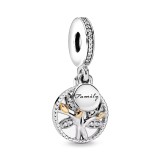 Cumpara ieftin Charm/talisman argint 925, JW1141, model copac, placat cu rodiu