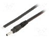 Cablu alimentare DC, cabluri, DC 3,5/1,3 mufa, negru, 1,5m, WEST POL - P13-TT-T075-150BK