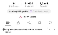 Cont de Tiktok 91.000 urmăritori reali❗️