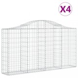 Cumpara ieftin Cosuri gabion arcuite 4 buc, 200x30x100/120 cm fier galvanizat