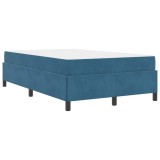 VidaXL Cadru de pat Albastru &icirc;nchis și alb 120 x 200 cm Catifea 3399058
