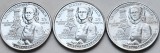 Set 3 monede 25 cents / quarter dollar 2024 USA, Dr.Mary Edwards Walker, Lit.PDS, America de Nord