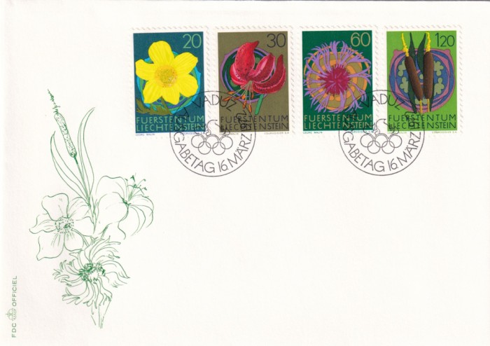 FILATELIE TEMATICA - PLIC LIECHTENSTEIN TEMATICA FLORA FLORI