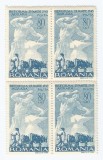 Romania,LP 190/1945, Reforma agrara, bloc 4, eroare, MNH, Nestampilat