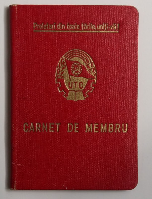 Carnet De Membru UTC 1966 - Oras Botosani (VEZI DESCRIEREA) foto