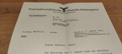 Scrisoare agenție Germania 1944 #A5914HAN foto
