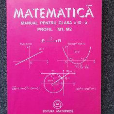 MATEMATICA MANUAL PENTRU CLASA A IX-A M1, M2 - Mircea Ganga