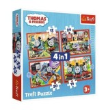 Cumpara ieftin Puzzle Trefl 4 in 1 Thomas - Trenuletele amuzante, 71 piese