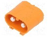 Conector alimentare DC, 1kV, 2 pini, seria LC, {{Dimensiune pin}}. AMASS - LCB40PB-M