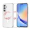 Husa pentru samsung galaxy a36 5g, atasare magnetica, magsafe, pink wreath 2, clear