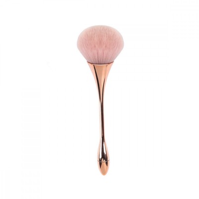Pensula machiaj profesional, calitate extra, Flazea, Make-up profesional aplicare fond de ten pudra, 17 cm, rose gold foto