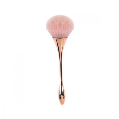 Pensula machiaj profesional, calitate extra, Flazea, Make-up profesional aplicare fond de ten pudra, 17 cm, rose gold foto