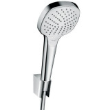 Set para si suport fix Hansgrohe, Croma Select E Vario, furtun 125 cm, alb/crom