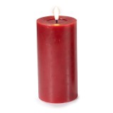 Lumanare ambientala cu led ceara rosie &Oslash; 7,5 cm x 17,5 H