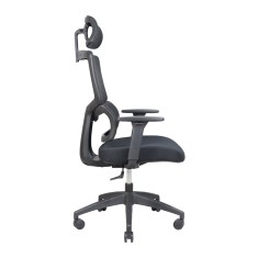 Scaun de birou ergonomic Concept, RONDI, cu spatar din plasa, suport lombar ajustabil, mecanism Synсhro, negru