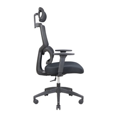 Scaun de birou ergonomic Concept, RONDI, cu spatar din plasa, suport lombar ajustabil, mecanism Synсhro, negru foto