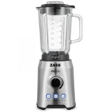 Blender Zass ZSB 09, Putere 1000W, Capacitate 1,5L, Cutit cu 6 lame, Cana din sticla - NOU