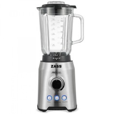 Blender Zass ZSB 09, Putere 1000W, Capacitate 1,5L, Cutit cu 6 lame, Cana din sticla - NOU