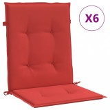 Cumpara ieftin Perne cu spatar mic, 6 buc., rosu, 100x50x3 cm, textil oxford