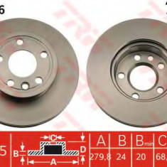 Disc frana VW TRANSPORTER IV bus (70XB, 70XC, 7DB, 7DW, 7DK) (1990 - 2003) TRW DF1596