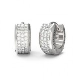 Guess JUBE04583JWRHT/U Cercei Hoop din Oțel cu Pietre Bijuterii pentru Femei