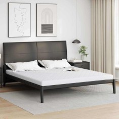 vidaXL Saltea cu Strat de Nucă de Cocos Alb 200 x 200 cm Spumă PU 4106389